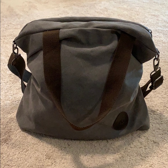 Classic Fashion Handbags - NWOT Gray Canvas Crossbody Bag